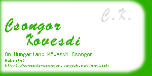 csongor kovesdi business card