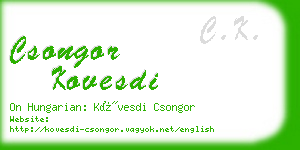 csongor kovesdi business card